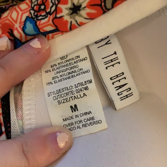 Strapless Floral Colorful Bikini Top - Picture 9 of 10